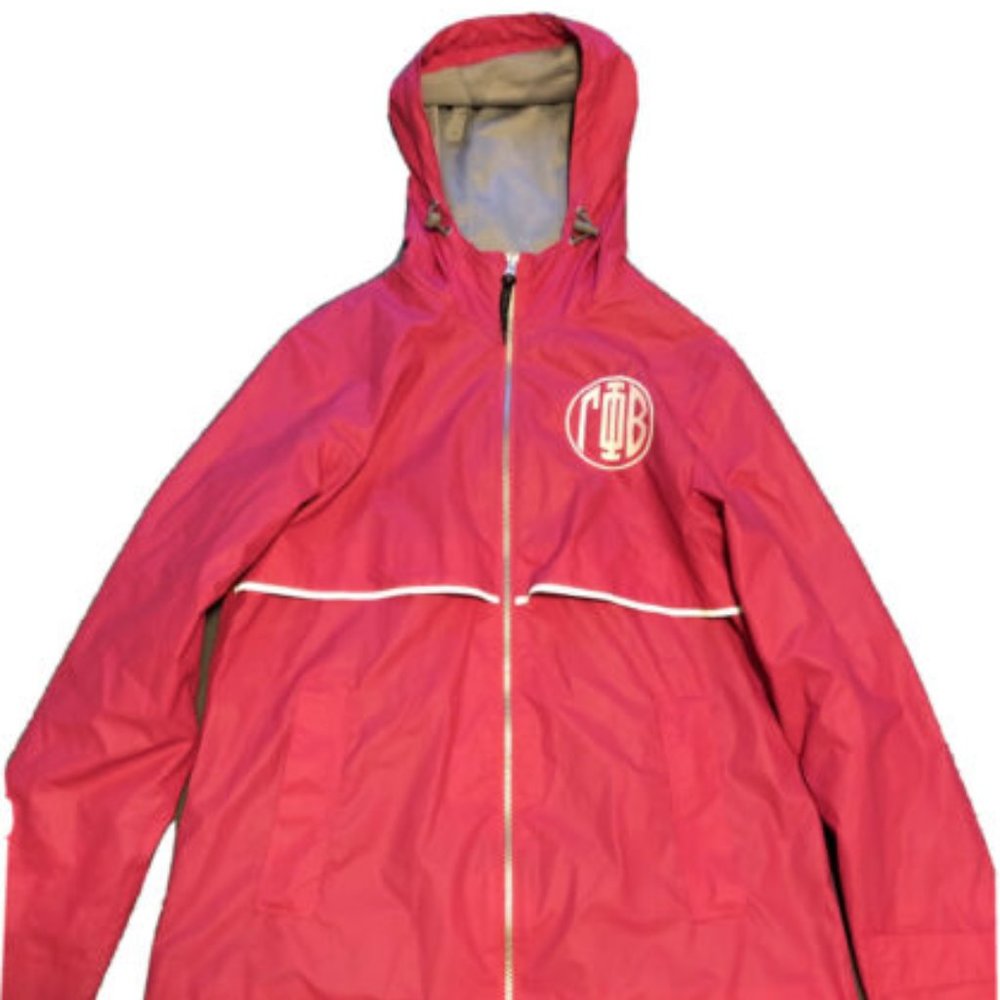 Stylish Gamma Phi Beta - GPhi - hot pink raincoat